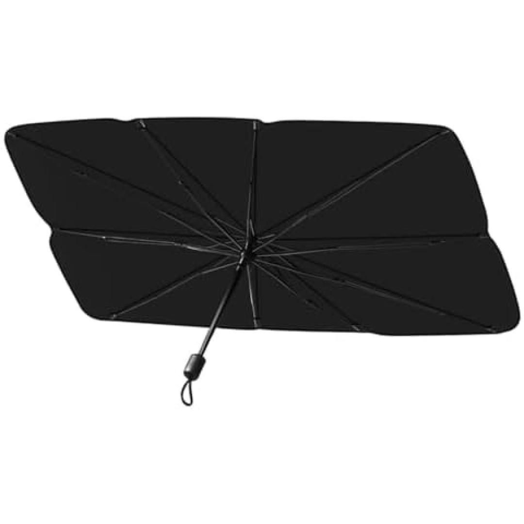 Protetor Solar Para-brisa, Quebra Sol Portátil, Proteção Térmica UV, Protetor Solar com Isolamento Térmico, Retrátil, Protetor Térmico Para Carro, Protetor Dobrável Preto para Carro