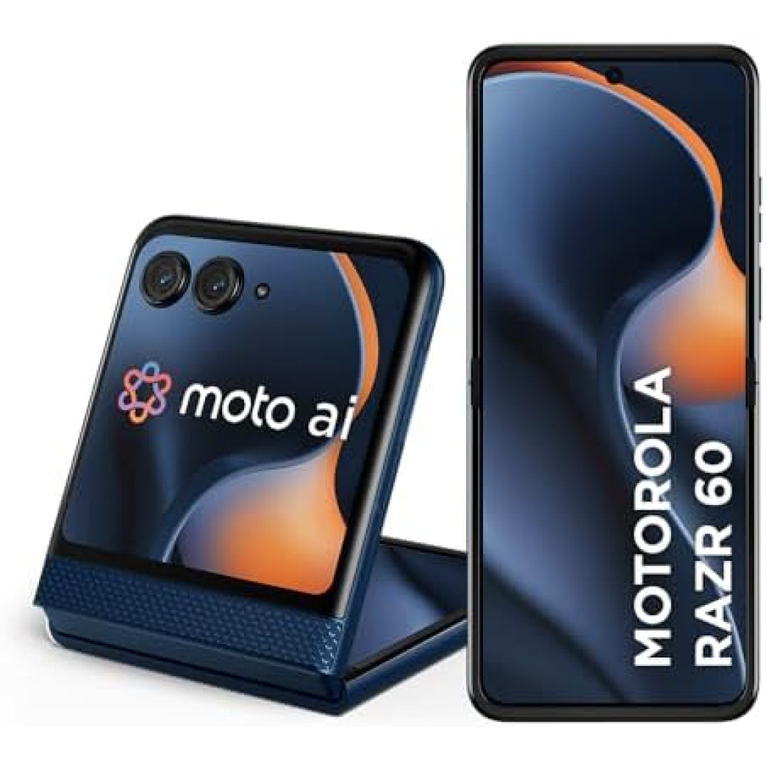 Smartphone Motorola Razr 60-256GB (12GB RAM+12GB Ram Boost) Tela dobrável 6,9" pOLED e externa 3,6” Moto AI camera IP48 - Azul Marinho