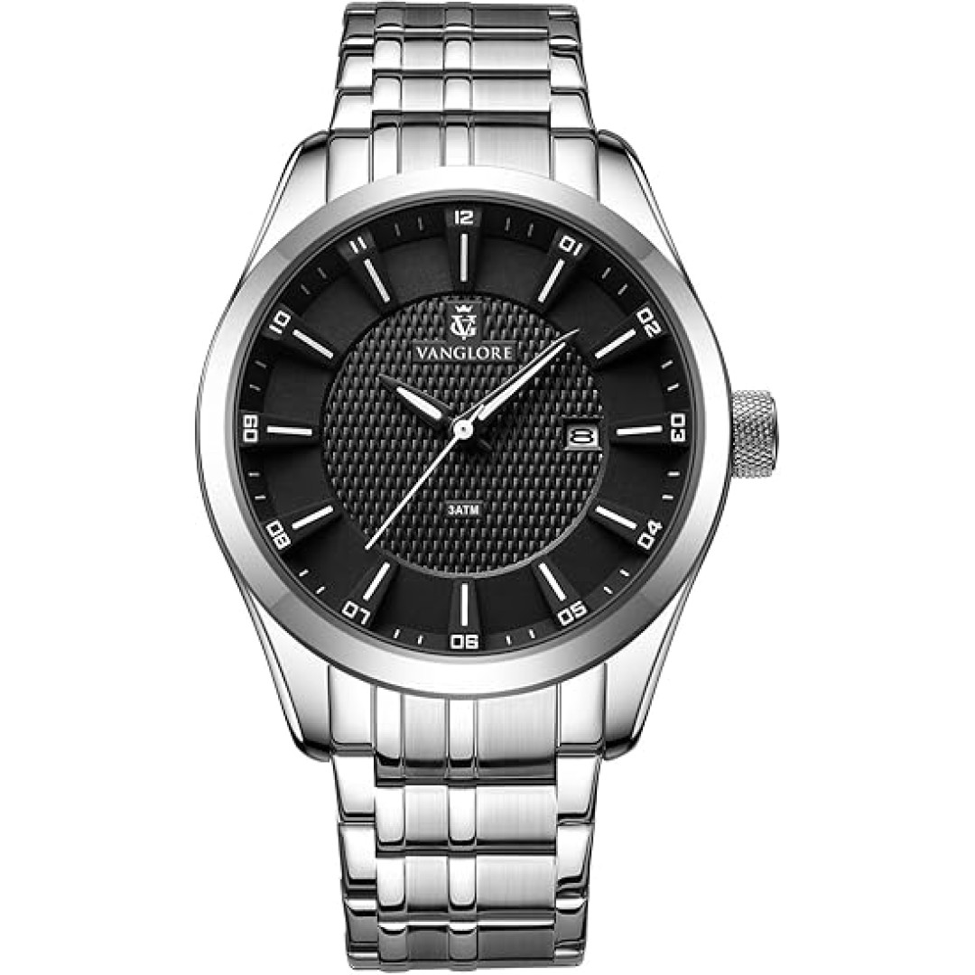 Relógio Masculino De Pulso Aço Inoxidável 44mm Vanglore Nexus 8515a